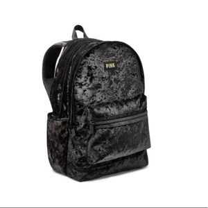 Victoria secret pink velvet backpack